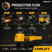 Tractor de Remolque Eléctrico con Asiento, Accionado por Batería, para Almacenes, Fábricas, Logística y Manejo de Materiales