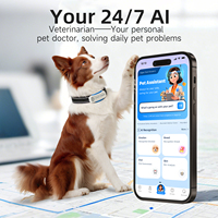 Rastreador GPS para Perros con Suite de Bienestar, Ubicación en Tiempo Real, Alertas de Geocerca, Monitor de Actividad y Sueño, Diagnóstico por IA, Resistente al Agua IP67, Plástico, 4G