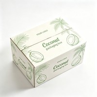 Boîtes en carton biodégradables de qualité alimentaire en fibre de coco, conception personnalisée, finition mate, boîte en carton ondulé, conception ventilée pour produits frais