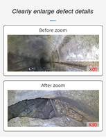 Caméra d'inspection de canalisation d'égout CCTV avec perche de 4 m, caméra numérique HD 8MP, tige télescopique de 8 m, PTZ, IP68, mesure laser, garantie 1 an