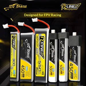แบตเตอรี่ TATTU 300mAh 450mAh 75C 95C 1S 2S 3S 4S LiPo สำหรับโดรน Tiny Whoop FPV Racing - Product Image 3