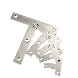 Supports d'angle en acier inoxydable en forme de T et de L pour meubles et étagères, connecteurs métalliques durables avec trous pour une fixation sécurisée - Product Image 2