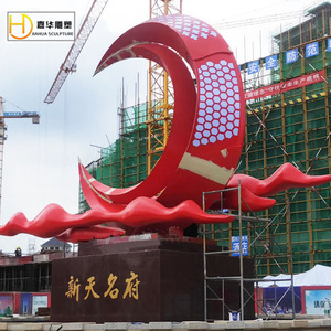 Escultura Abstracta Geométrica de Luna en Acero Inoxidable Jiahua, para Exteriores, Montaje en Suelo, Gran Tamaño, Arte Decorativo - Product Image 2