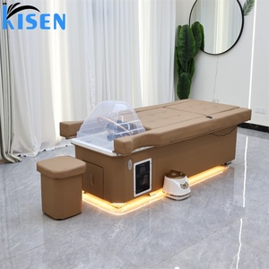 เตียงสระผมไฟฟ้าอเนกประสงค์ราคาประหยัด ยี่ห้อ Kisen พร้อมไฟ LED สำหรับทำสปาหัวแบบญี่ปุ่น และอ่างแช่เท้า พร้อมระบบยกไฟฟ้า - Product Image 3