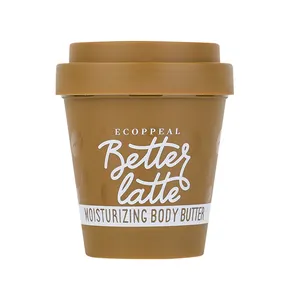 Kaffeesatz Paket Schlagsahne Körper Butter Creme Großhandel Private Label Vegan Natural Body Lotion Feuchtigkeit creme