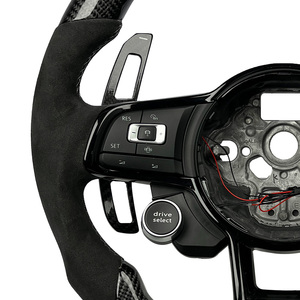 Volant <span class=keywords><strong>Audi</strong></span> A7 SOON TODA, modèles 2012-2020, garniture en cuir et fibre de carbone, design <span class=keywords><strong>sport</strong></span> à fond plat pour une conduite confortable sur de longues distances - Product Image 5