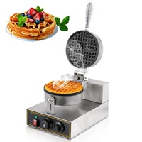 Nouvelle Machine à Gaufres Électrique Commerciale 220V en Acier Inoxydable pour Hôtels et Cuisines, Machine à Snacks de Comptoir