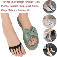No Show Toeless Demi Chaussettes pour Talons Hauts Sandales Sling Back Custom Nouveauté Chaussettes à Bout Ouvert pour Femmes