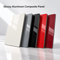 Panneau composite en aluminium vert brillant de 3 mm avec revêtement FEVE pour façades de magasins