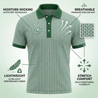 Chemises de golf pour hommes de luxe, écologiques, logo personnalisé, polyester, élasthanne, respirantes, anti-transpiration, pour le sport et le fitness
