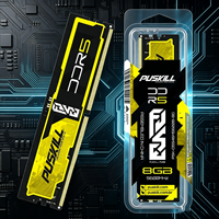 Module de mémoire RAM DDR5 16 Go 4800 MHz pour ordinateur de bureau, design rouge et noir, assemblé en Chine