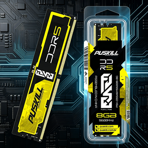 PUSKILL DDR5 16GB 4800MHz Desktop Memory <b>RAM</b> Module Red Black Design Assembled In China - Product Image 2