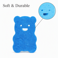 Éponge de nettoyage en fibres douces et durables, haute densité, en forme d'animal, anti-rayures, pour la vaisselle et les soins corporels (vente en gros)