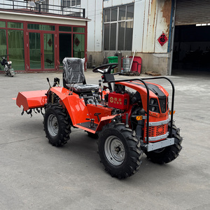 Tracteur agricole multifonction pas cher à roues, diesel 18 CV, avec accessoire de travail du sol rotatif à prise de force. - Product Image 1