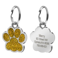 Individuelles Knochenförmiges Edelstahl-Haustier-ID-Etikett für Hundehalsband & Schlüsselanhänger |   6 Farboptionen |   Lasergraviert / Bedruckt |   3-4 cm