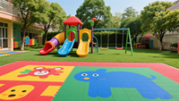 Dalles de sol de garage en plastique emboîtables antidérapantes et imperméables INOLP, nouveau design, pour terrains de basketball et de pickleball