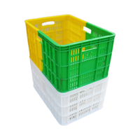HUADU K203 Panier/Caisse en plastique blanc écologique, léger et durable pour fruits et légumes, conception anti-fuite, stockage logistique