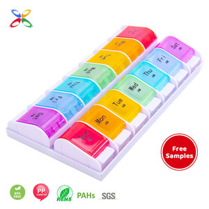 OEM 14 Grid Weekly Pill Box Daily Organiser Medicine Tablet Plastic Pill Box