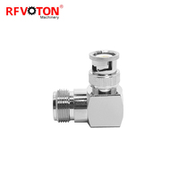 Adaptateur de câble coaxial RF 50 ohms, connecteur RF femelle N à angle droit vers adaptateur BNC mâle, en stock