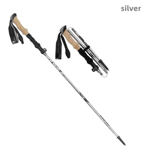 Bâton pliant 7075 bâton de trekking ultra-léger en alliage d'aluminium à cinq sections, bâtons de trekking pliants en acier à billes verrouillables - Product Image 5