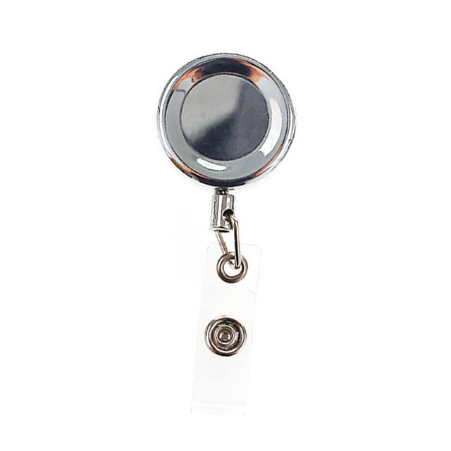 Custom Heavy Metal With Alligator Belt Clip Badge Reel Wholesale Retractable Keychain ID Card Holder