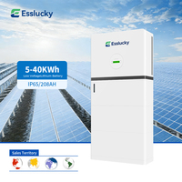 Batteries au lithium Lifepo4 Esslucky de type solaire 48V 51.2V 100Ah 200Ah 5Kwh 10Kwh pour stockage d'énergie domestique