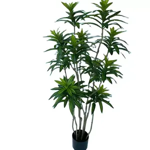 نبات اصطناعي أخضر من نبات الزنبق بتصميم اصطناعي شجرة صناعية مُزينة بمنظر طبيعي