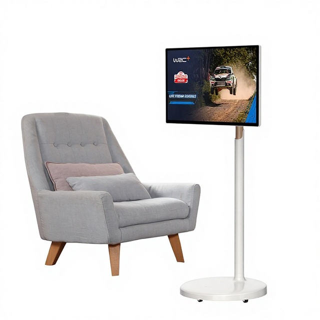 Wholesale 21.5 Inch Integrated Multimedia Smart TVs Wireless Screen Mirroring Long Battery Life Free Lifting Movement 120Hz HD