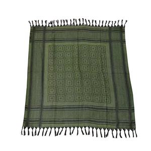 屋外通気性ポリエステルKeffiyehアラブスカーフユニセックススポーツエンターテインメントネックラップタッセルカジュアルシェマー110x110cm - Product Image 4