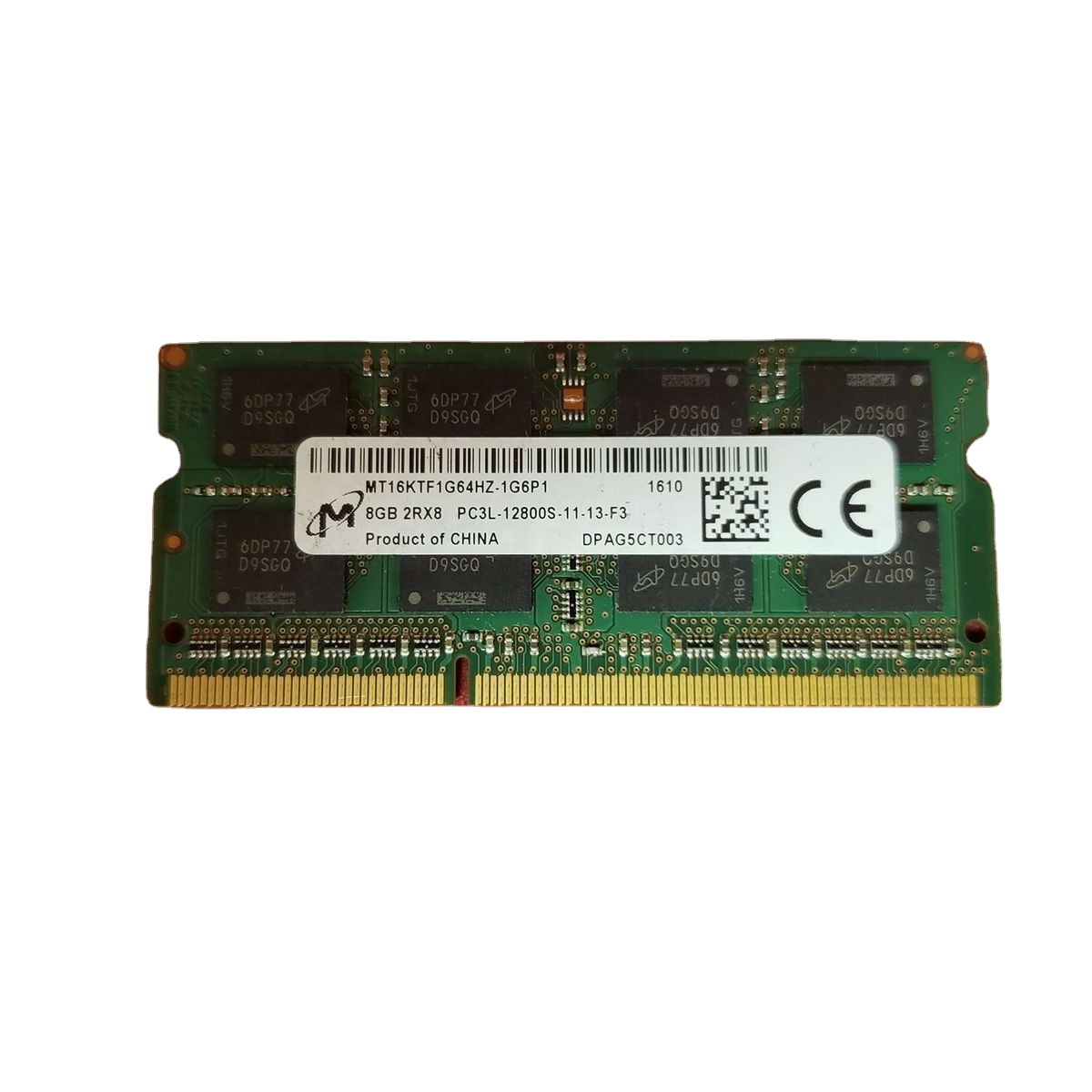 Laptop Ram N2M64 8GB PC3-12800 Ddr3-1600mhz 2rx8