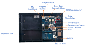 Đầu đọc thẻ điều khiển truy cập tần số kép 125Khz + 13.56MHz, với màn hình hiển thị 2.8 inch, Bàn Phím pin. - Product Image 6
