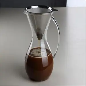 ホウケイ酸ガラス製コールドブリューメーカーairtighアイスコールドブリューコーヒーメーカーガラス製コーヒーポットフィルター付き