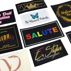 Etiquetas Tejidas con Logotipo Privado Personalizado, Etiquetas Tejidas para el Cuello, Diseño de Etiquetas Tejidas Cosidas para Ropa - Product Image 3