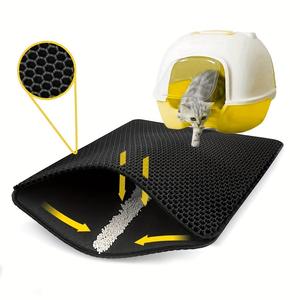 Tapete para Mascotas Desmontable de Doble Capa de EVA Ecológico, Arena para Gatos Antisuciedad, Suministros de Limpieza para Caja de Arena, Impermeable - Product Image 5