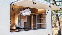 NOUVEAU 2024 Remorque alimentaire mobile en fibre de verre pour boulangerie, concession de tacos, cuisine complète avec four, friteuse, grill et cuisinière