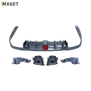 Sortie d'usine fibre de carbone B Style lèvre de diffuseur arrière pour <span class=keywords><strong>Mercedes</strong></span> Benz classe E W213 diffuseur 2016-2020 avec embouts d'échappement - Product Image 5