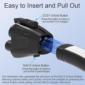 Nuevo Adaptador de <span class=keywords><strong>Supercargador</strong></span> <span class=keywords><strong>Tesla</strong></span> de Alta <span class=keywords><strong>Potencia</strong></span>, Adaptador NACS a CCS1 para Vehículos Eléctricos, 500A, 250kW, 1000V, Carga Rápida de CC, Viptoo DD005 - Product Image 2