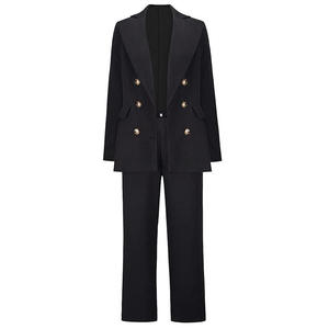 Di alta qualità elegante <span class=keywords><strong>donna</strong></span> europea e americana plaid tinta unita vestito manica lunga abito <span class=keywords><strong>donna</strong></span> d'affari - Product Image 5