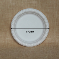 Assiettes jetables rondes blanches de 7 pouces en amidon de maïs, biodégradables, pour dîner et fêtes