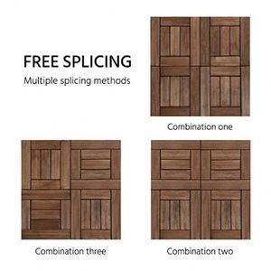 พื้นไม้คาร์บอนไลซ์ DIY ยี่ห้อ SHENGCHENG ไม่ซีดจาง ไม้ระแนงเทียม - Product Image 3