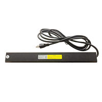 Bloc d'alimentation multiprise (PDU) haute densité de type US 10 voies NEMA 5-15R avec protection contre les surtensions (SPD) et cordon d'alimentation long pour armoire de serveur