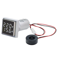 Indikator Panel Meter Plastik LVMA Voltmeter Ammeter Lampu Sinyal Pilot Lampu Digital Voltmeter IP55 Layar LED 3-Digit AC/DC