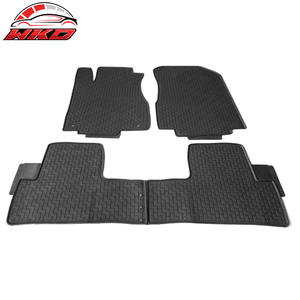 Tapis de sol en latex noir robuste pour Honda CR-V CRV 2012-2016, avant et deuxième rangée, style OEM, imperméables - Product Image 2