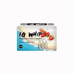 Top Selling 10 Pack of Dessert Making Tool 8g High Quality IG WHIP Whipped Cream Charger at Low Price