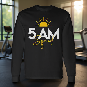 Camiseta de manga larga 5 Am Squad para gimnasio, entrenamiento y fitness - Product Image 3