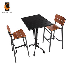 Mesa alta de madera duradera de estilo europeo, muebles de <span class=keywords><strong>Bar</strong></span> para restaurante <span class=keywords><strong>y</strong></span> cafetería - Product Image 2