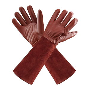 Garden Rose XL <b>Long</b> Sleeve Leather Welding <b>Gloves</b> Protection <b>gloves</b> - Product Image 1