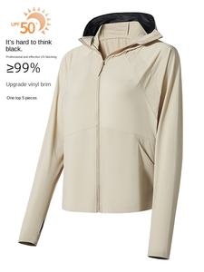 <span class=keywords><strong>Abbigliamento</strong></span> <span class=keywords><strong>estivo</strong></span> da <span class=keywords><strong>donna</strong></span> in seta di ghiaccio protezione solare anti-uv per esterno con cappello rimovibile per coppie in sella - Product Image 2