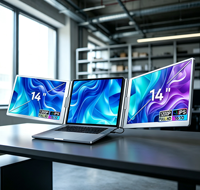 Moniteur portable triple pour PC, produit tendance 2026, écran extenseur 14 pouces pour ordinateur portable, OEM ODM