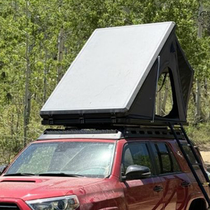 เต็นท์หลังคารถแบบแข็งหรูหราสั่งทำพิเศษ พร้อมถุงใส่รองเท้า  เต็นท์หลังคารถแบบเปลือกหอย โพลีเอสเตอร์ ABS เต็นท์หลังคาแบบเปลือกแข็งพร้อมบันได - Product Image 1